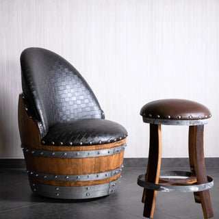 Barrel Chairs Oak Wood Wine Barrels