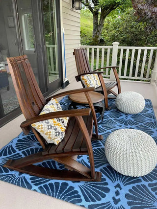 2-Chair Adirondack Set - Oak Wood Wine Barrels. wine barrel coffee table barrel glass top wine barrel glass top whiskey barrel glass top bourbon barrel glass top barrel coffee table barrel wine rack wine barrel table whiskey barrel whiskey barrel table wine barrel handma