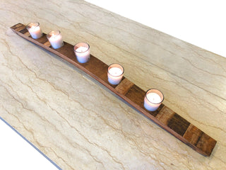5-Candle Luxury Stave Centerpiece - Oak Wood Wine Barrels. wine barrel coffee table barrel glass top wine barrel glass top whiskey barrel glass top bourbon barrel glass top barrel coffee table barrel wine rack wine barrel table whiskey barrel whiskey barrel table wine barrel handma
