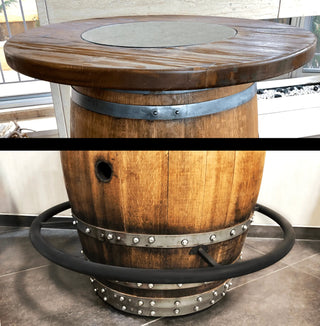 DIY Wine-Bourbon-Whiskey Bistro Kit (Barrel Not Included) - Oak Wood Wine Barrels. wine barrel coffee table barrel glass top wine barrel glass top whiskey barrel glass top bourbon barrel glass top barrel coffee table barrel wine rack wine barrel table whiskey barrel whiskey barrel table wine barrel handma