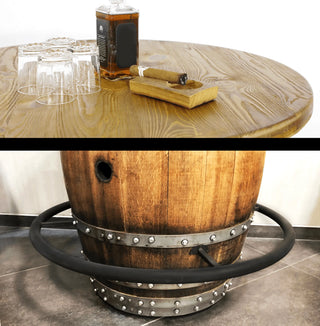 DIY Wine-Bourbon-Whiskey Bistro Kit (Barrel Not Included) - Oak Wood Wine Barrels. wine barrel coffee table barrel glass top wine barrel glass top whiskey barrel glass top bourbon barrel glass top barrel coffee table barrel wine rack wine barrel table whiskey barrel whiskey barrel table wine barrel handma