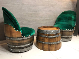 Green Velvet Wine Barrel Chair - Oak Wood Wine Barrels. wine barrel coffee table barrel glass top wine barrel glass top whiskey barrel glass top bourbon barrel glass top barrel coffee table barrel wine rack wine barrel table whiskey barrel whiskey barrel table wine barrel handma