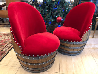 Red Velvet Wine Barrel Chair - Oak Wood Wine Barrels. wine barrel coffee table barrel glass top wine barrel glass top whiskey barrel glass top bourbon barrel glass top barrel coffee table barrel wine rack wine barrel table whiskey barrel whiskey barrel table wine barrel handma