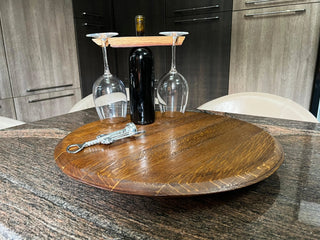 Rotating Wine Barrel Lazy Susan - Oak Wood Wine Barrels. wine barrel coffee table barrel glass top wine barrel glass top whiskey barrel glass top bourbon barrel glass top barrel coffee table barrel wine rack wine barrel table whiskey barrel whiskey barrel table wine barrel handma