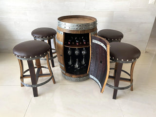 Wine Barrel Bar Set - Oak Wood Wine Barrels. wine barrel coffee table barrel glass top wine barrel glass top whiskey barrel glass top bourbon barrel glass top barrel coffee table barrel wine rack wine barrel table whiskey barrel whiskey barrel table wine barrel handma