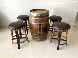 Wine Barrel Bar Set - Oak Wood Wine Barrels. wine barrel coffee table barrel glass top wine barrel glass top whiskey barrel glass top bourbon barrel glass top barrel coffee table barrel wine rack wine barrel table whiskey barrel whiskey barrel table wine barrel handma
