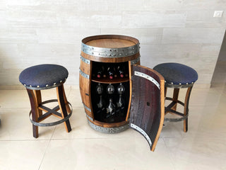 Wine Barrel Bar Set - Oak Wood Wine Barrels. wine barrel coffee table barrel glass top wine barrel glass top whiskey barrel glass top bourbon barrel glass top barrel coffee table barrel wine rack wine barrel table whiskey barrel whiskey barrel table wine barrel handma