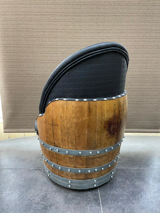 Wine Barrel Chair Checkered Gray (Limited Colorway) - Oak Wood Wine Barrels. wine barrel coffee table barrel glass top wine barrel glass top whiskey barrel glass top bourbon barrel glass top barrel coffee table barrel wine rack wine barrel table whiskey barrel whiskey barrel table wine barrel handma