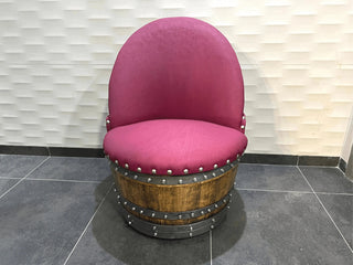 Wine Barrel Chair Deep Burgundy (Limited Colorway) - Oak Wood Wine Barrels. wine barrel coffee table barrel glass top wine barrel glass top whiskey barrel glass top bourbon barrel glass top barrel coffee table barrel wine rack wine barrel table whiskey barrel whiskey barrel table wine barrel handma