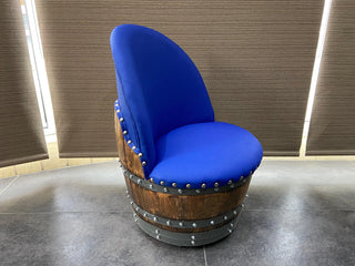 Wine Barrel Chair Sea Blue (Limited Colorway) - Oak Wood Wine Barrels. wine barrel coffee table barrel glass top wine barrel glass top whiskey barrel glass top bourbon barrel glass top barrel coffee table barrel wine rack wine barrel table whiskey barrel whiskey barrel table wine barrel handma