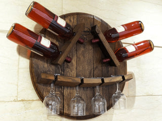 Wine Barrel Head Bottle-Glass Display - Oak Wood Wine Barrels. wine barrel coffee table barrel glass top wine barrel glass top whiskey barrel glass top bourbon barrel glass top barrel coffee table barrel wine rack wine barrel table whiskey barrel whiskey barrel table wine barrel handma