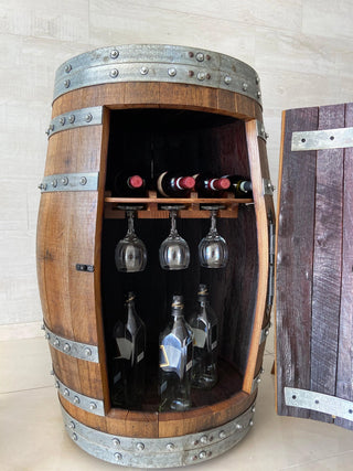 Wine Barrel Multi-Use Bar - Oak Wood Wine Barrels. wine barrel coffee table barrel glass top wine barrel glass top whiskey barrel glass top bourbon barrel glass top barrel coffee table barrel wine rack wine barrel table whiskey barrel whiskey barrel table wine barrel handma