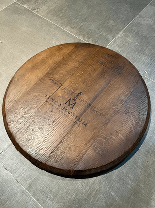 Wine Barrel Top - Finished Barrel Oak Head With Backing Installed - Oak Wood Wine Barrels. wine barrel coffee table barrel glass top wine barrel glass top whiskey barrel glass top bourbon barrel glass top barrel coffee table barrel wine rack wine barrel table whiskey barrel whiskey barrel table wine barrel handma