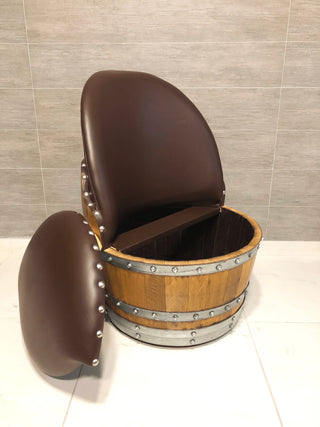 6-Chair Barrel Game Set (With Dining Top Option) - Oak Wood Wine Barrels. wine barrel coffee table barrel glass top wine barrel glass top whiskey barrel glass top bourbon barrel glass top barrel coffee table barrel wine rack wine barrel table whiskey barrel whiskey barrel table wine barrel handma