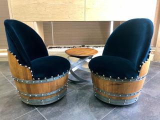 Blue Velvet Wine Barrel Chair - Oak Wood Wine Barrels. wine barrel coffee table barrel glass top wine barrel glass top whiskey barrel glass top bourbon barrel glass top barrel coffee table barrel wine rack wine barrel table whiskey barrel whiskey barrel table wine barrel handma
