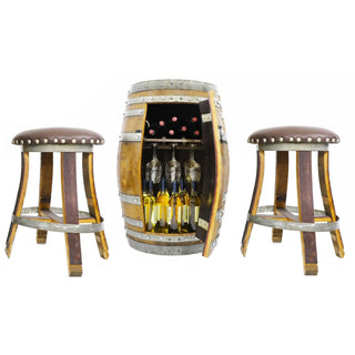 FINCA Museum Multi-Use Bar - Oak Wood Wine Barrels. wine barrel coffee table barrel glass top wine barrel glass top whiskey barrel glass top bourbon barrel glass top barrel coffee table barrel wine rack wine barrel table whiskey barrel whiskey barrel table wine barrel handma