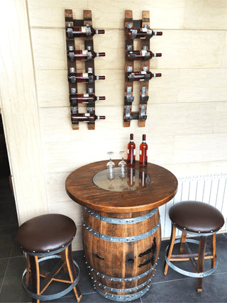 Full Home Bar Set #1 - Oak Wood Wine Barrels. wine barrel coffee table barrel glass top wine barrel glass top whiskey barrel glass top bourbon barrel glass top barrel coffee table barrel wine rack wine barrel table whiskey barrel whiskey barrel table wine barrel handma