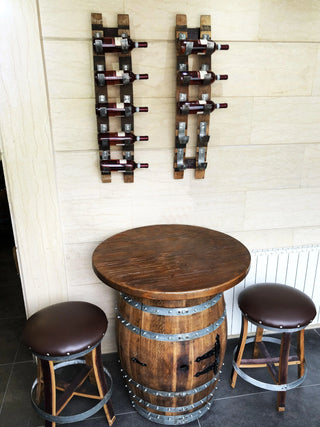 Full Home Bar Set #1 - Oak Wood Wine Barrels. wine barrel coffee table barrel glass top wine barrel glass top whiskey barrel glass top bourbon barrel glass top barrel coffee table barrel wine rack wine barrel table whiskey barrel whiskey barrel table wine barrel handma