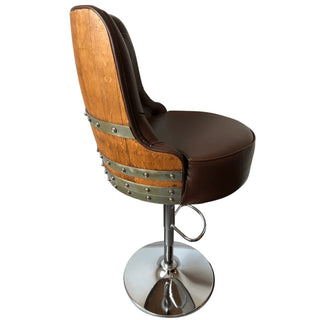 Luxury Wine Barrel Bar Stool Brown - Oak Wood Wine Barrels. wine barrel coffee table barrel glass top wine barrel glass top whiskey barrel glass top bourbon barrel glass top barrel coffee table barrel wine rack wine barrel table whiskey barrel whiskey barrel table wine barrel handma