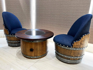 Mid-Wine Barrel Wood-Glass Table - Oak Wood Wine Barrels. wine barrel coffee table barrel glass top wine barrel glass top whiskey barrel glass top bourbon barrel glass top barrel coffee table barrel wine rack wine barrel table whiskey barrel whiskey barrel table wine barrel handma