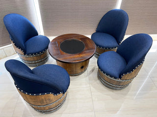 Mid-Wine Barrel Wood-Glass Table - Oak Wood Wine Barrels. wine barrel coffee table barrel glass top wine barrel glass top whiskey barrel glass top bourbon barrel glass top barrel coffee table barrel wine rack wine barrel table whiskey barrel whiskey barrel table wine barrel handma