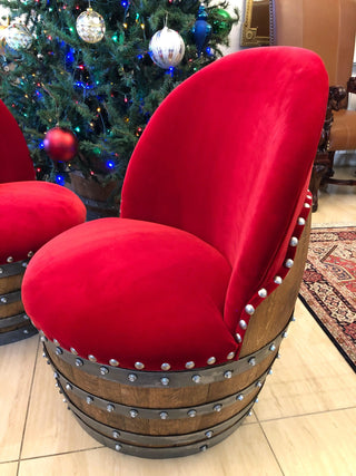 Red Velvet Wine Barrel Chair - Oak Wood Wine Barrels. wine barrel coffee table barrel glass top wine barrel glass top whiskey barrel glass top bourbon barrel glass top barrel coffee table barrel wine rack wine barrel table whiskey barrel whiskey barrel table wine barrel handma
