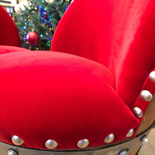 Red Velvet Wine Barrel Chair - Oak Wood Wine Barrels. wine barrel coffee table barrel glass top wine barrel glass top whiskey barrel glass top bourbon barrel glass top barrel coffee table barrel wine rack wine barrel table whiskey barrel whiskey barrel table wine barrel handma