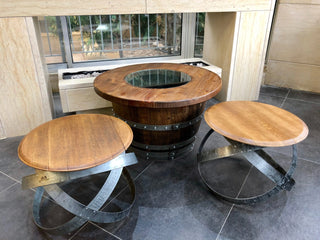 Wine Barrel Hoop Table (Center/Side/End Table) - Oak Wood Wine Barrels. wine barrel coffee table barrel glass top wine barrel glass top whiskey barrel glass top bourbon barrel glass top barrel coffee table barrel wine rack wine barrel table whiskey barrel whiskey barrel table wine barrel handma