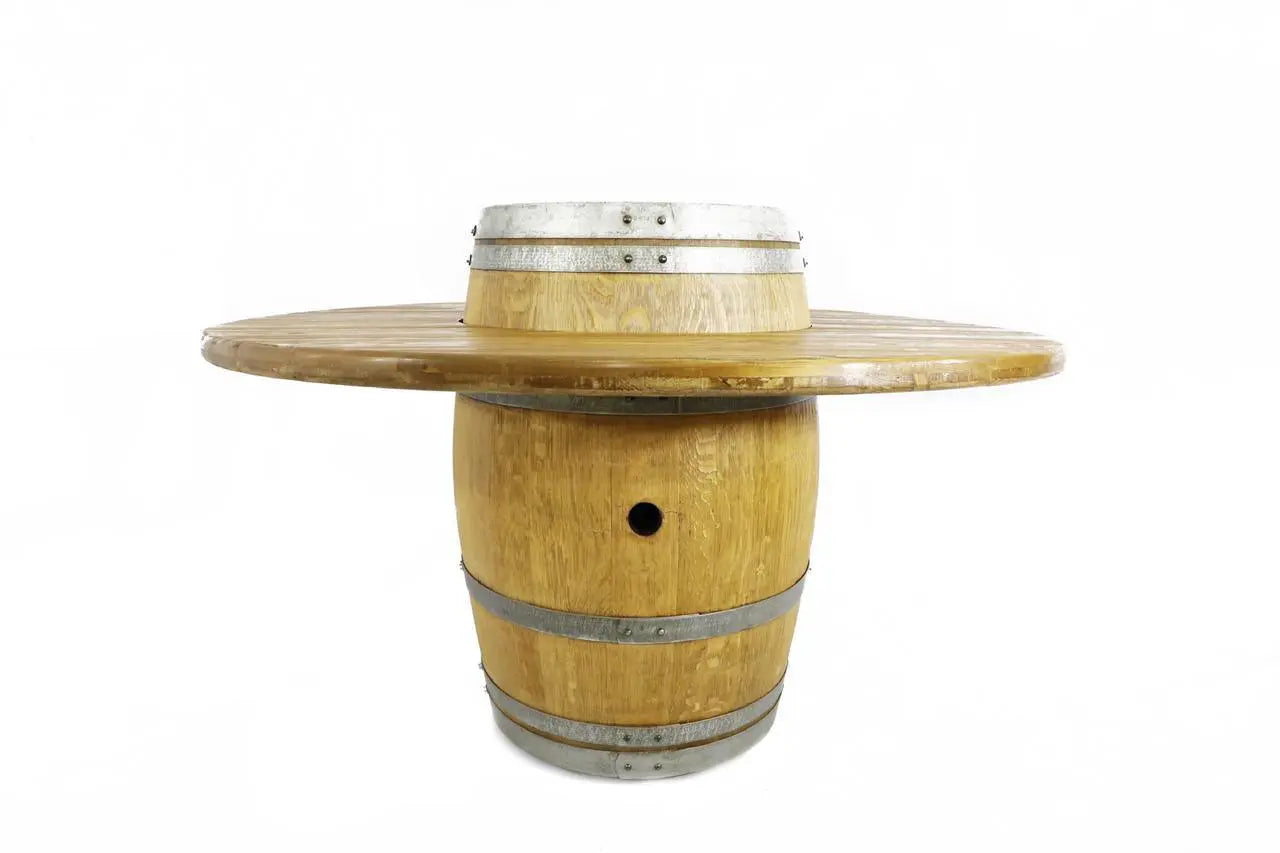 6-Chair Dining Set - Oak Wood Wine Barrels