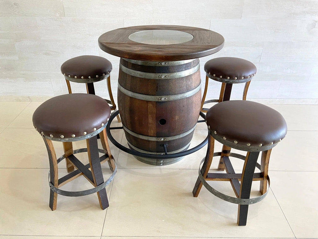 Using Renewable Energy In Manufacturing Handmade Barrel Furniture - Oak Wood Wine Barrels