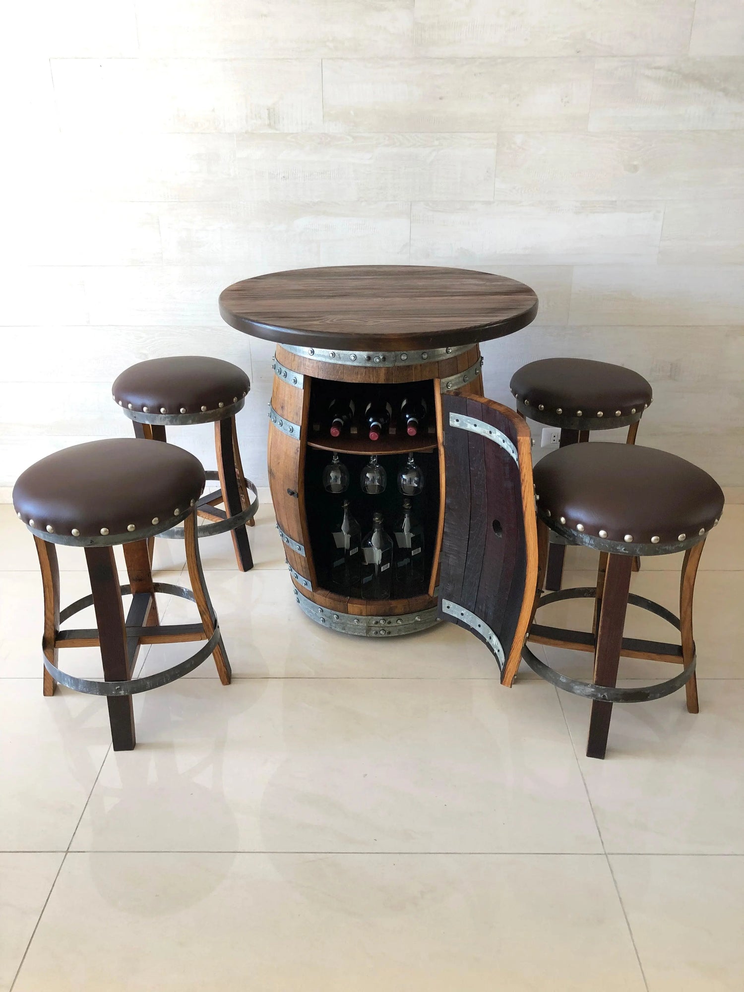 Wine barrel furniture for the office - Oak Wood Wine Barrels