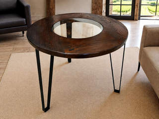 Whiskey & Wine Barrel Steel-Leg Table Set — 3 Chairs, Modern Build