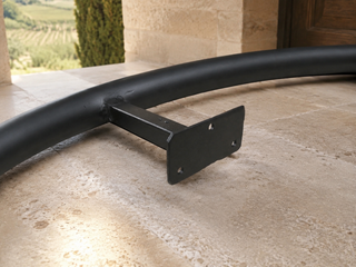 Whiskey & Wine Barrel Foot Rail — Solid Oak Staves, Fits 53–59 Gal Barrels