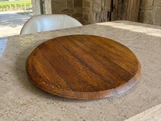Whiskey & Wine Barrel Lazy Susan — Hand-Finished Rotating Server