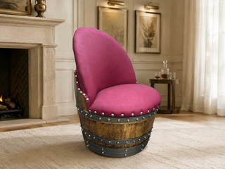 Whiskey & Wine Barrel Coffee Table Set — 2 Chairs