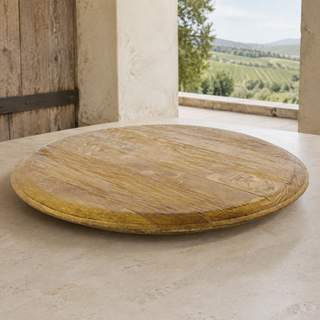 Whiskey & Wine Barrel Lazy Susan — Hand-Finished Rotating Server