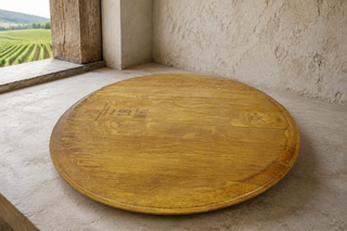 Whiskey & Wine Barrel Lazy Susan — Hand-Finished Rotating Server