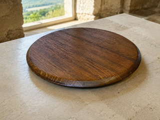 Whiskey & Wine Barrel Lazy Susan — Hand-Finished Rotating Server