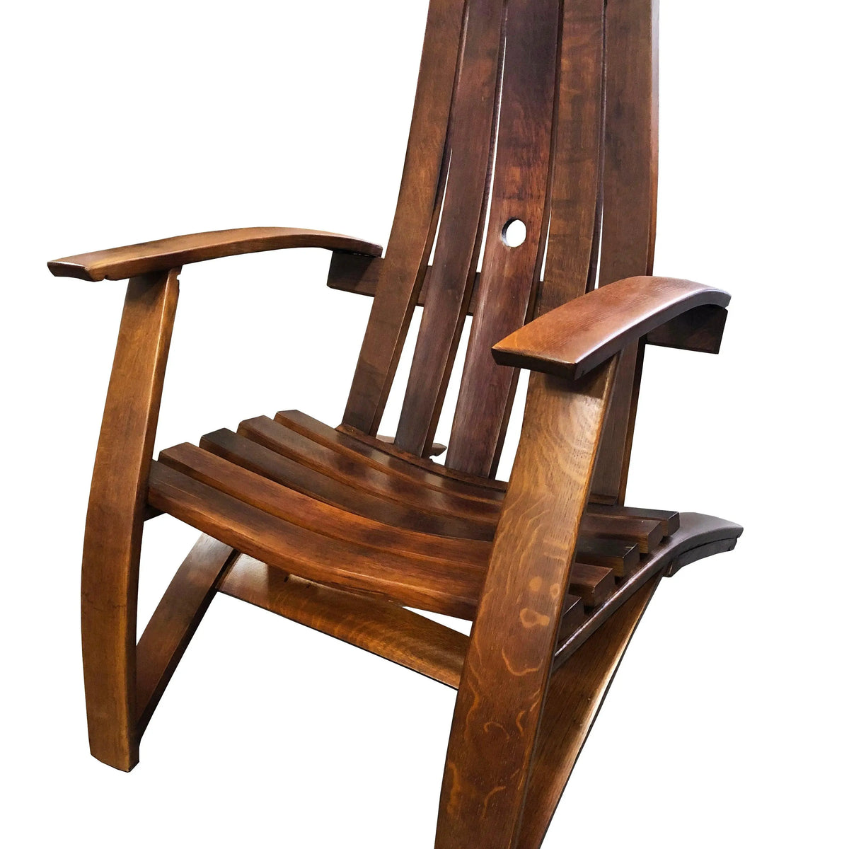 OBARREL 2-Chair Adirondack Set - BARREL FURNITURE - Oak Wood Wine - Oak ...