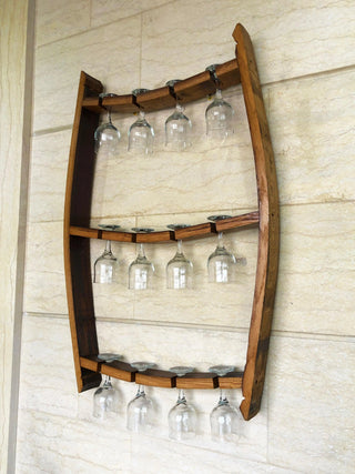 2 x Trio Pack: Wine Barrel Trio Bottle + Trio Glass Display - Oak Wood Wine Barrels. wine barrel coffee table barrel glass top wine barrel glass top whiskey barrel glass top bourbon barrel glass top barrel coffee table barrel wine rack wine barrel table whiskey barrel whiskey barrel table wine barrel handma