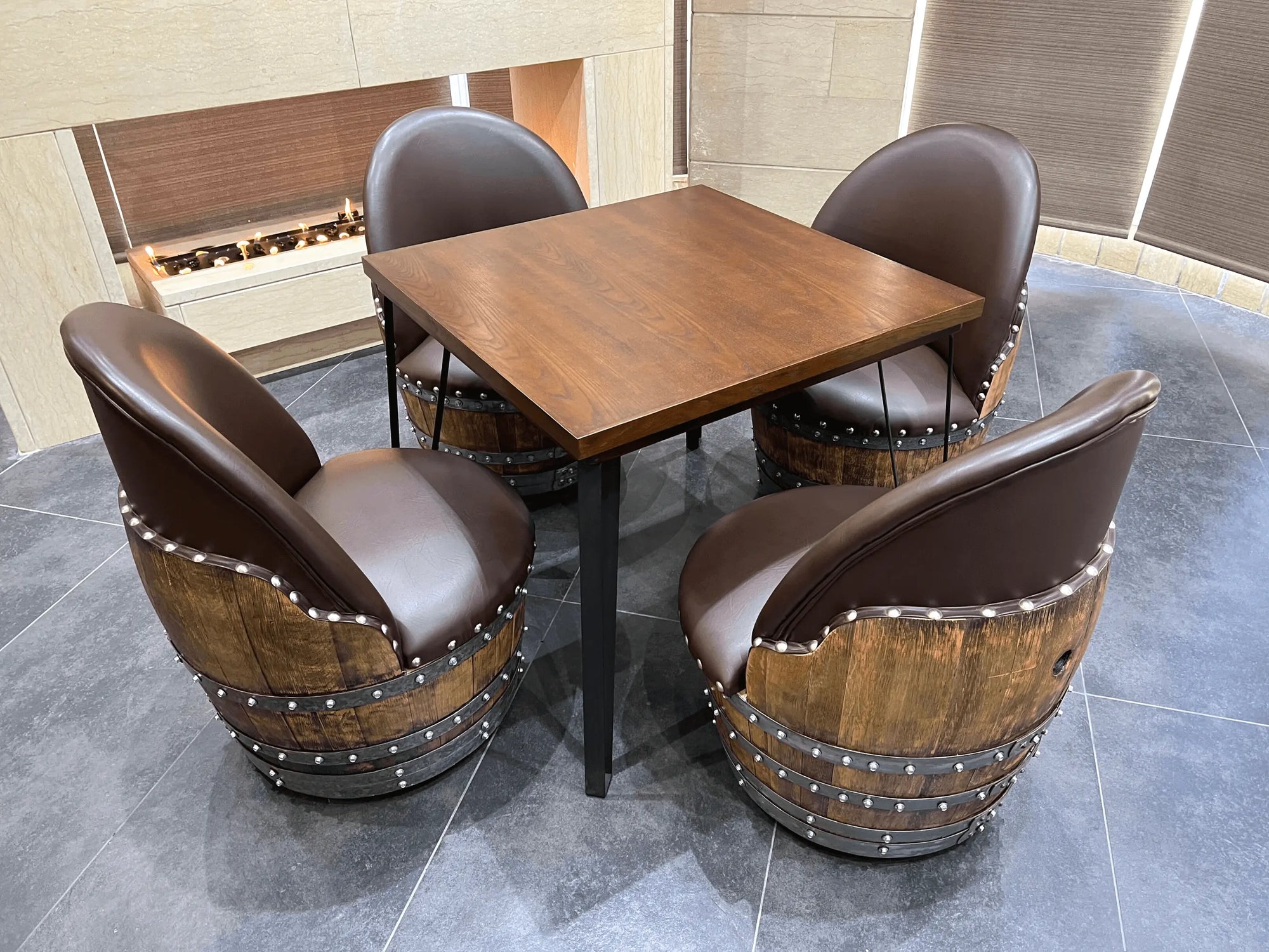 Wine Barrel Dining Room Table
