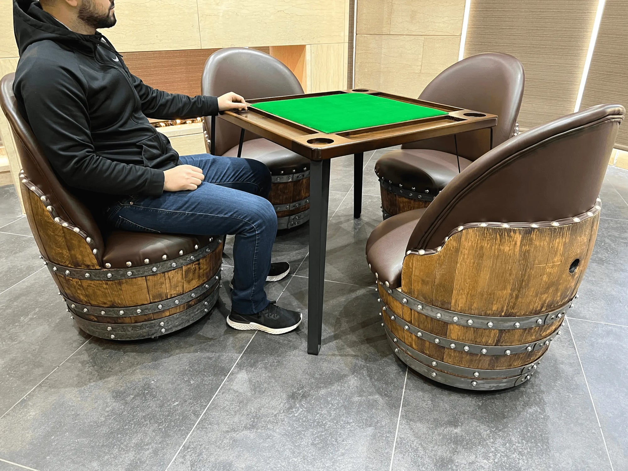 Domino table discount with chairs