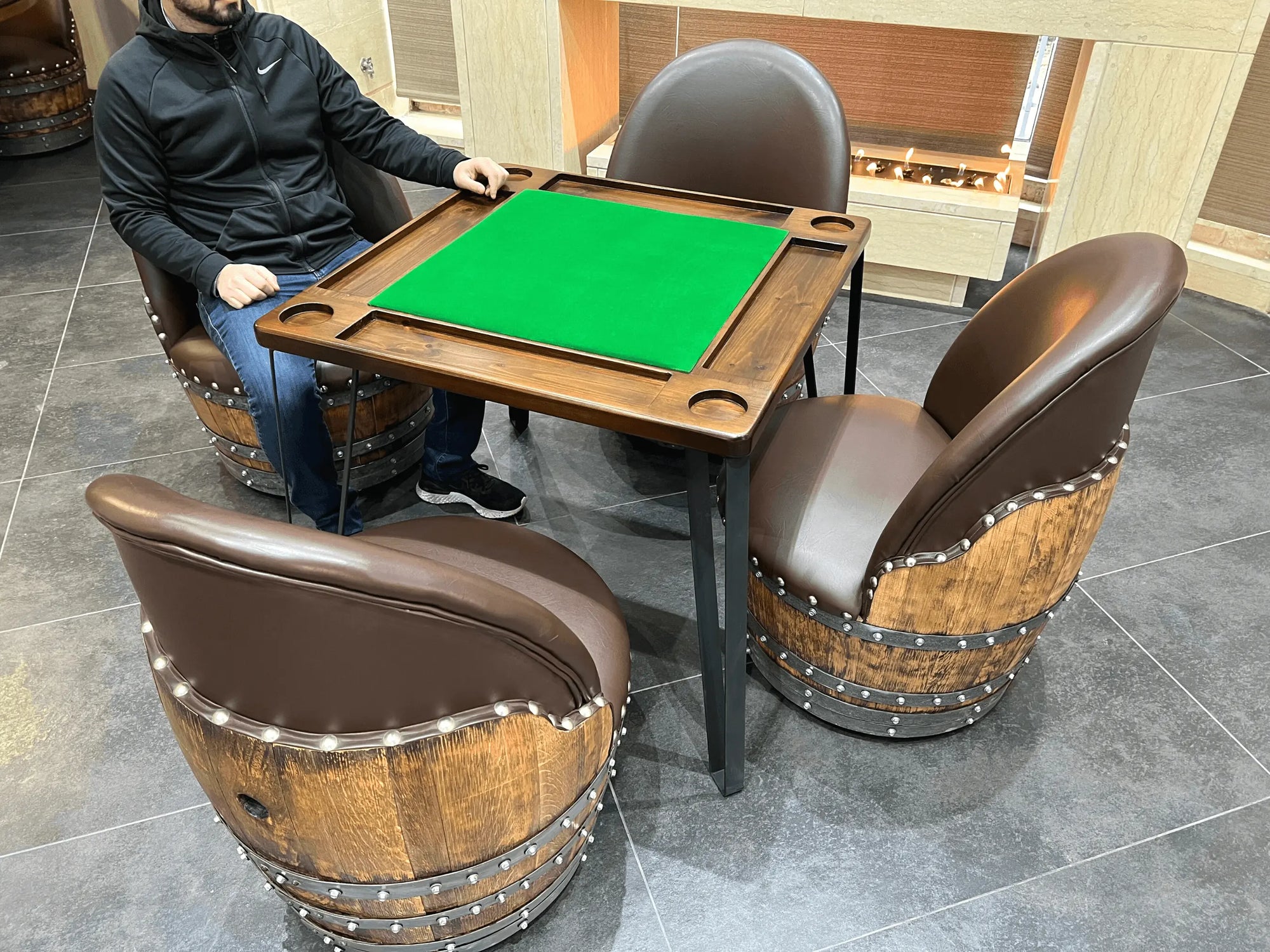 Wine Barrel Dining Room Table