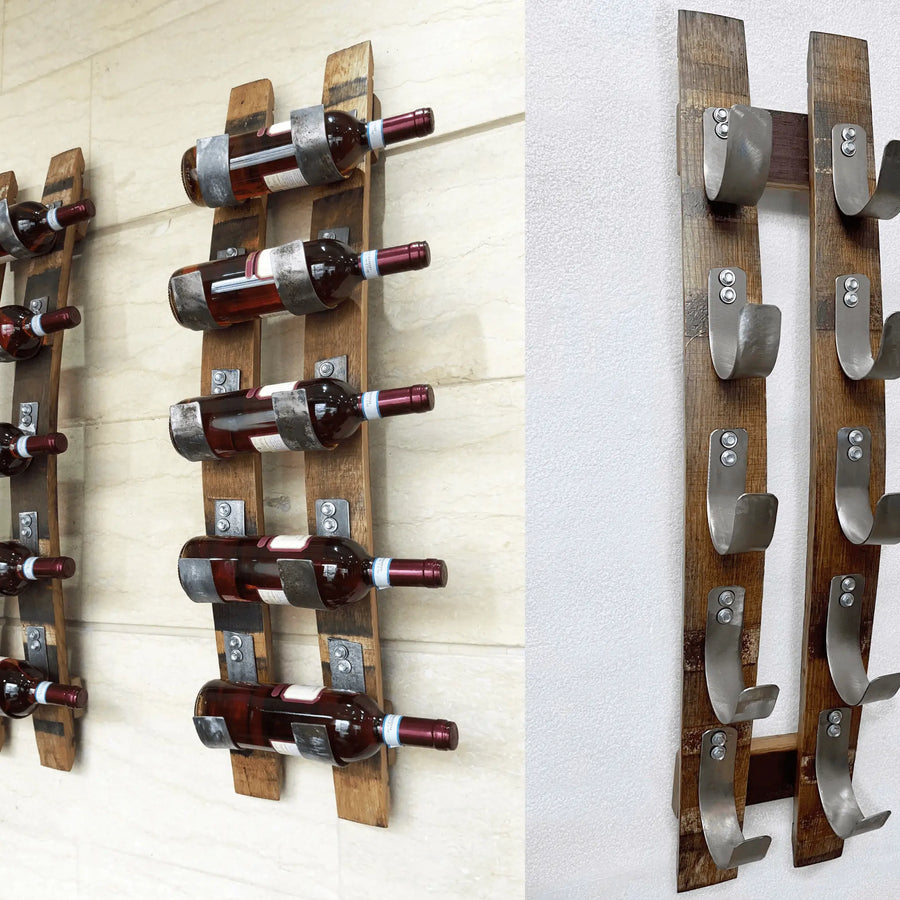 OBARREL 5-Bottle Display - Barrel Stave - BARREL FURNITURE - Oak Wood ...