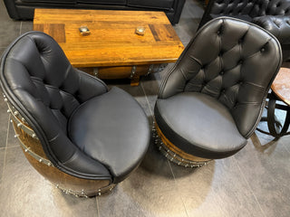 Whiskey Barrel captain chair, packaging or shipping view