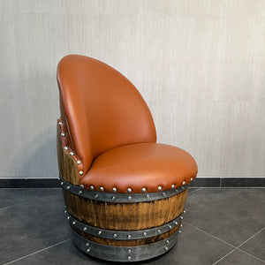 Wine Barrel Chair Rustic Brown (2024 Limited Colorway) Obarrel.com