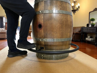 Whiskey and Wine Barrel Footrest, Fits Any Standard 53-59 Gallon Barrel, Free Shipping - Handmade By Family Business Obarrel.com