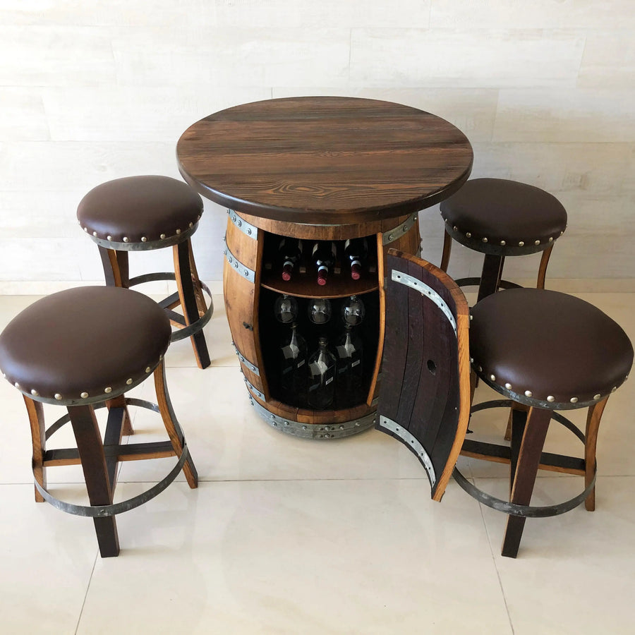 OBARREL Round Solid Wood Barrel Top (Top Only) - BARREL FURNITURE - Oak ...