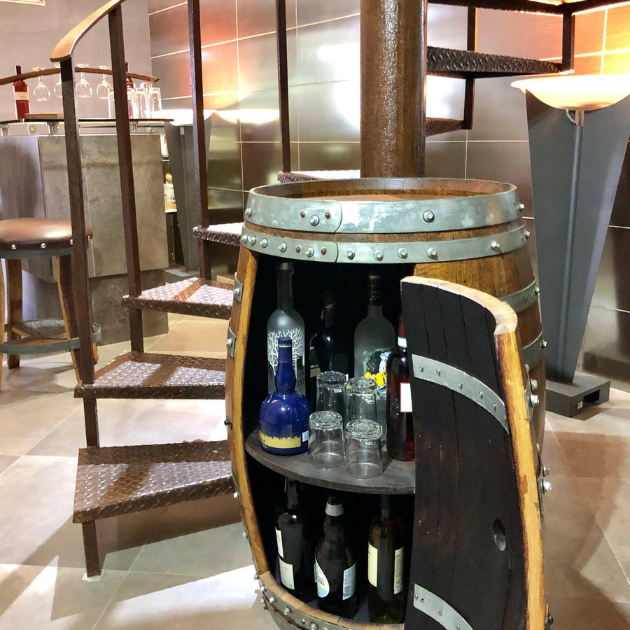 Wine Barrel Bar - Cabinet - Oak Wood Wine Barrels