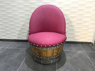 Wine Barrel Chair Deep Burgundy (Limited Colorway) - Oak Wood Wine Barrels. wine barrel coffee table barrel glass top wine barrel glass top whiskey barrel glass top bourbon barrel glass top barrel coffee table barrel wine rack wine barrel table whiskey barrel whiskey barrel table wine barrel handma
